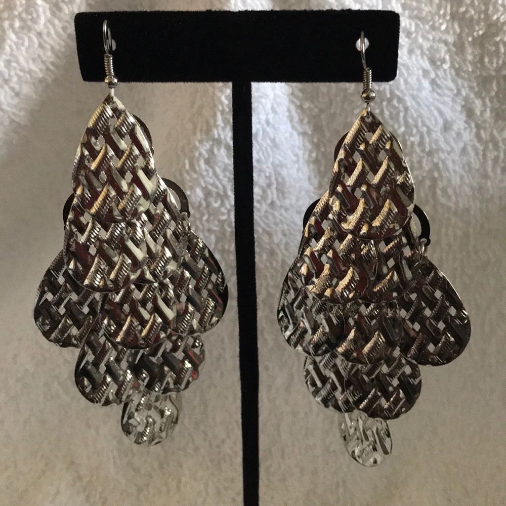 Silver like earrings